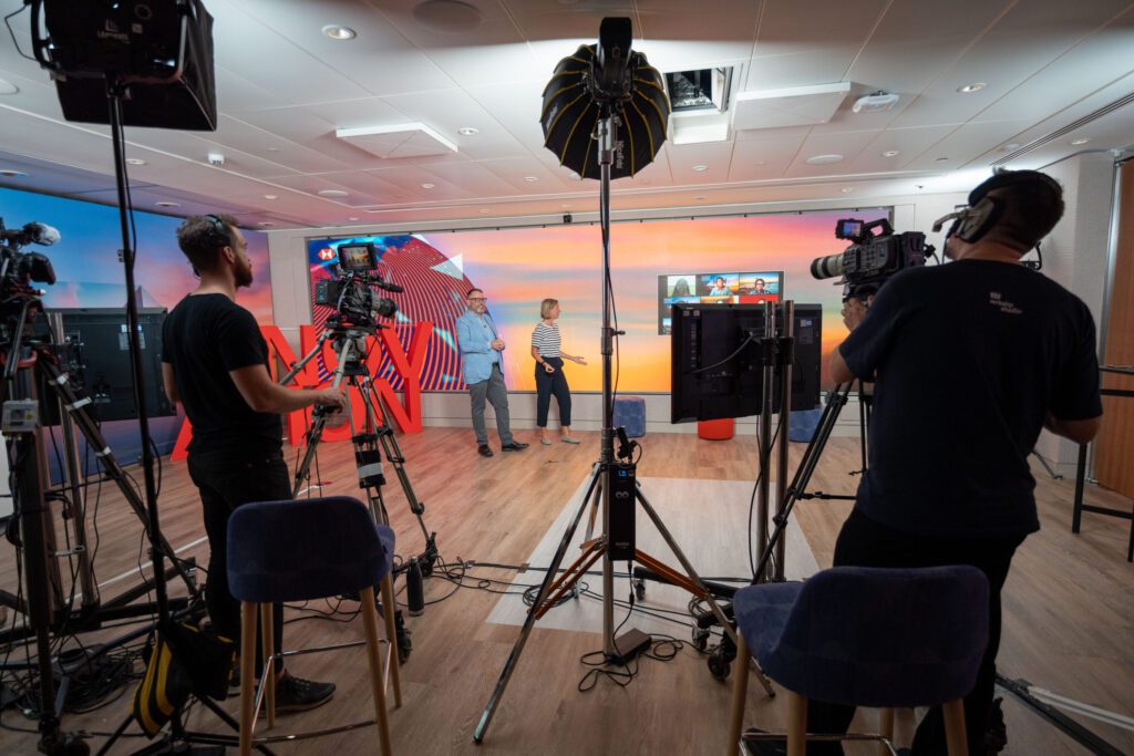 studio with cameras
